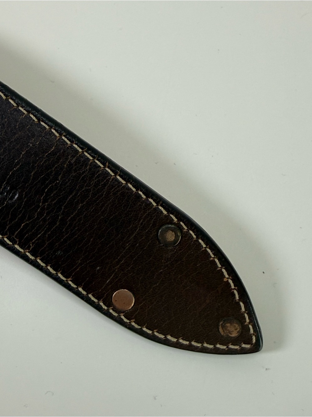 Gucci Vintage GG Monogram Canvas Belt Brown Leather Trim Gold Tone Buckle - Picture 14 of 16